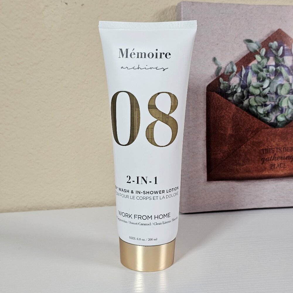 Memoire Archives Work from Home 2-in-1 Body Wash & In-Shower Lotion 6.8oz ~ NWOB